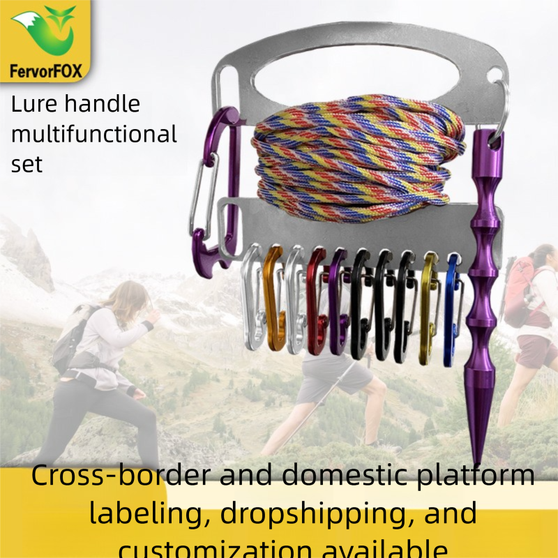 Cross-Border Hot Sale Fishing Portable Live Fish Hook Lure Handle Multi-Functional Set_desvips.com
