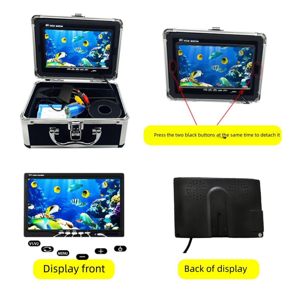 7inch HD Underwater Camera Device Night Vision Visual Anchor Ice Fishing Fish Finder_desvips.com