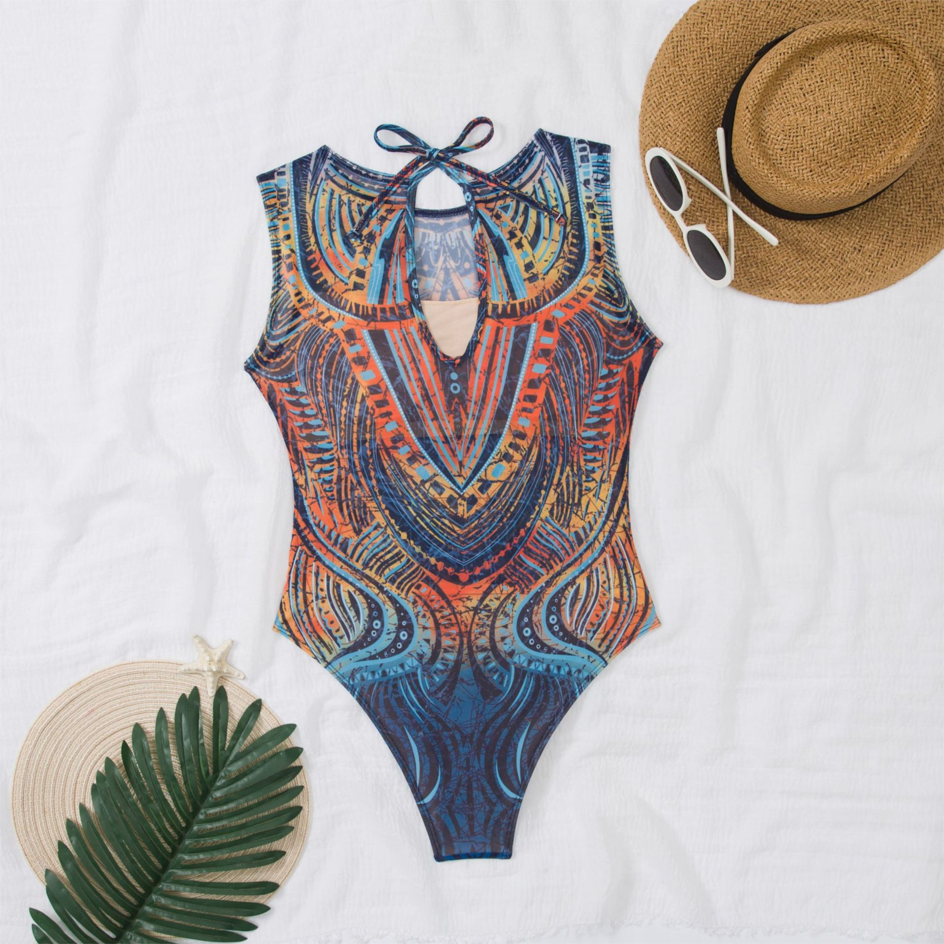 Smart Sun Protection Swimsuit For Women, New Quick-Dry European And American Cross-Border Swimwear Beach Dress_desvips.com