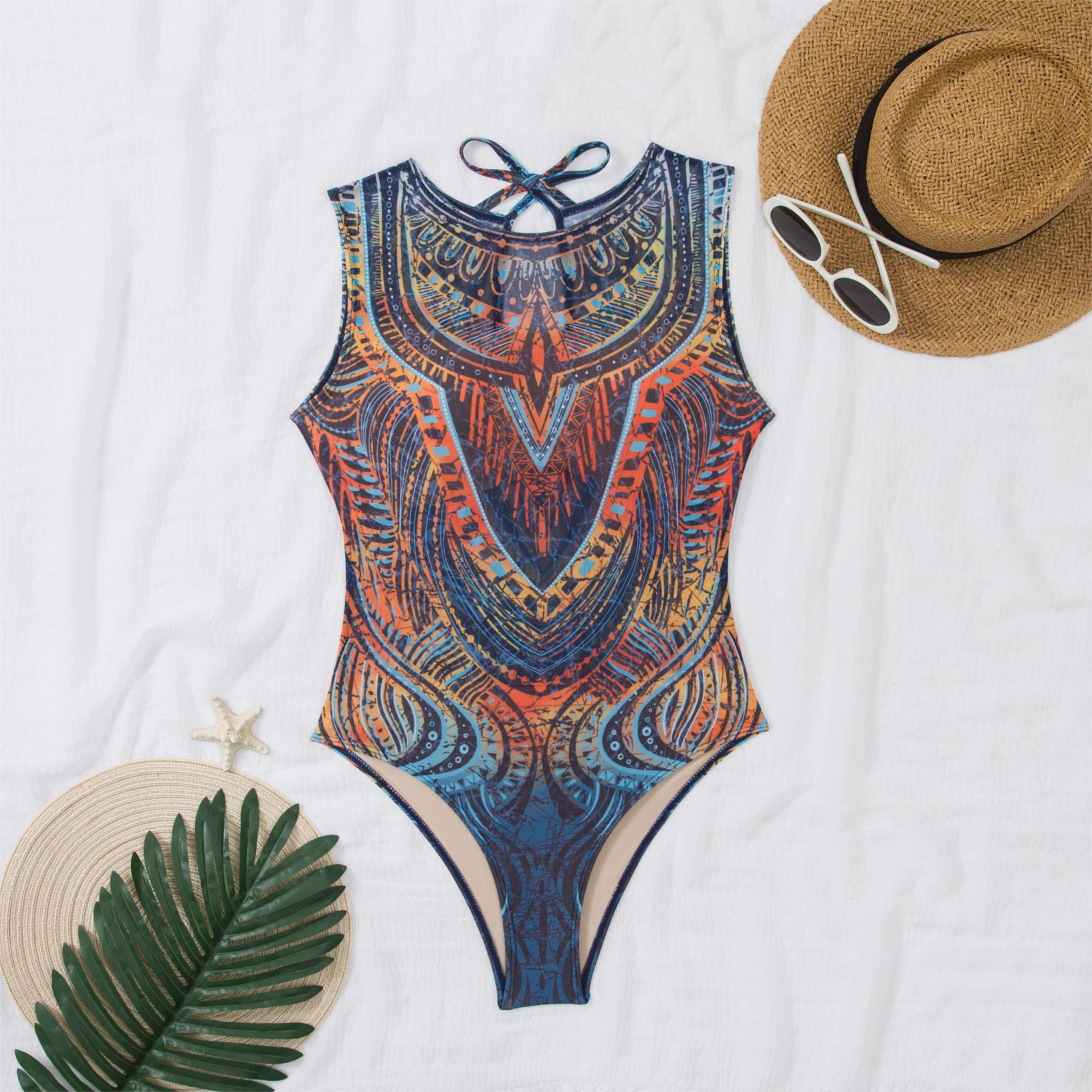 Smart Sun Protection Swimsuit For Women, New Quick-Dry European And American Cross-Border Swimwear Beach Dress_desvips.com
