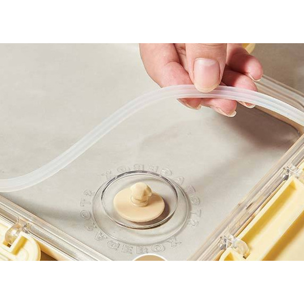 Nuevo contenedor de almacenamiento de PET para frutas y verduras en el refrigerador, organizador sellado para congelador, contenedor de conservación de alimentos frescos para picnic._voghion.com