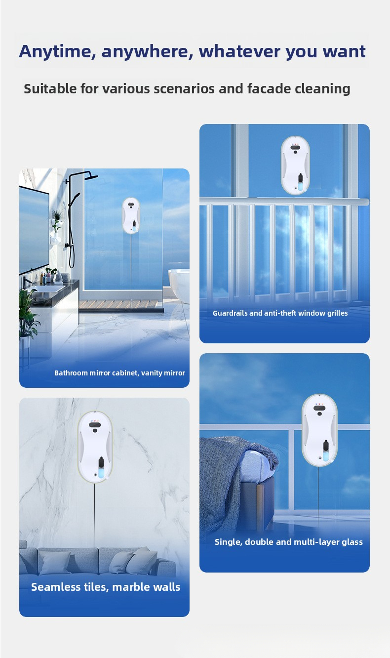 Fully Automatic Intelligent Water Spray Window Cleaning Clean Robot Electric Remote Control Glass Cleaner Factory Direct_voghion.com