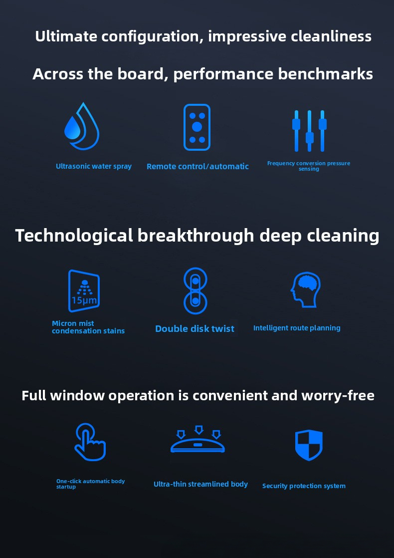 Fully Automatic Intelligent Water Spray Window Cleaning Clean Robot Electric Remote Control Glass Cleaner Factory Direct_voghion.com
