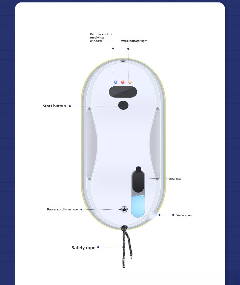 Fully Automatic Intelligent Water Spray Window Cleaning Clean Robot Electric Remote Control Glass Cleaner Factory Direct_voghion.com