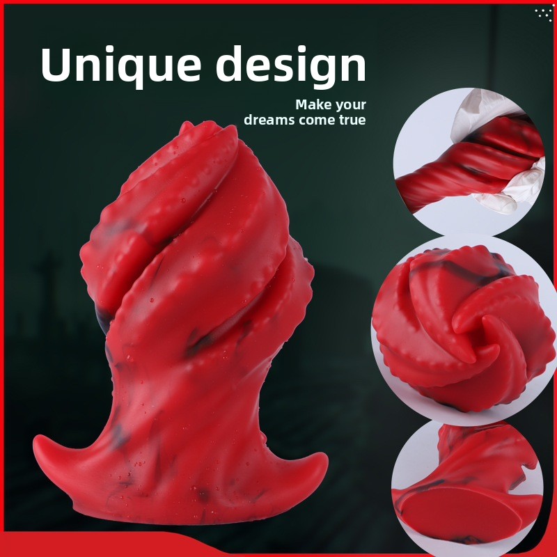 Plug anal de silicone com espinhos, ultramacio, vestível, base de ancoragem, próstata, uso externo, uso masculino, longa duração._voghion.com