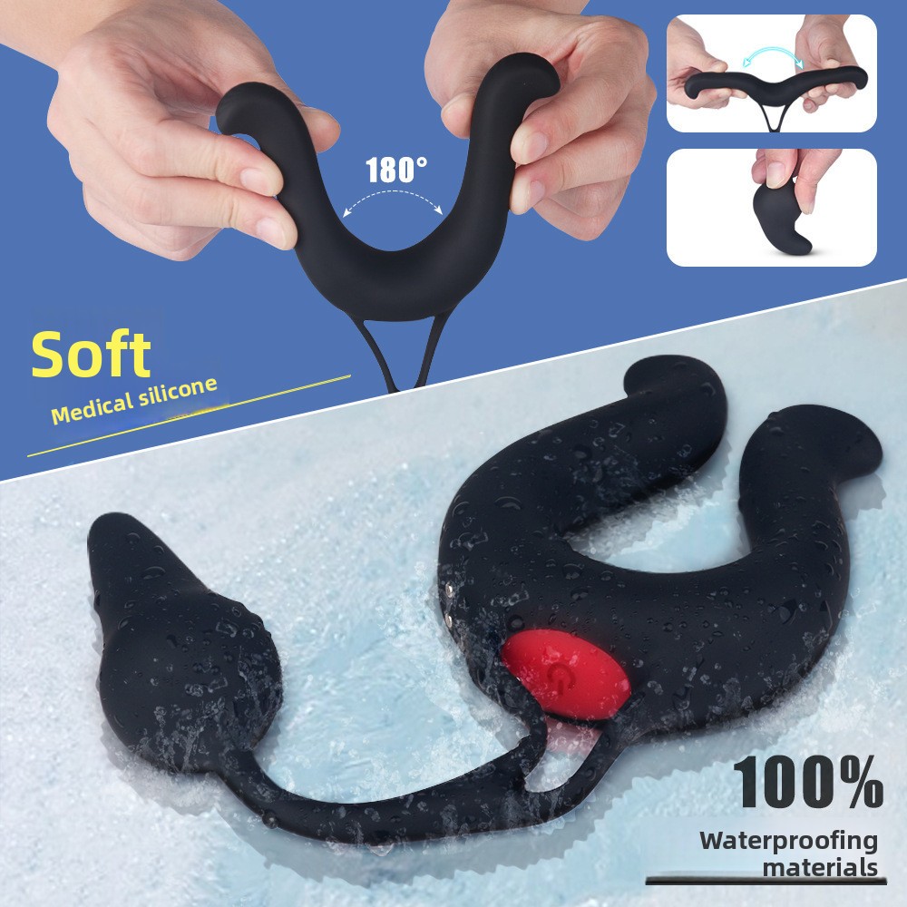 Shande S278-2 Männlicher U-förmiger Verriegelungsring Kabellose Fernbedienung Vibrationshülle für Erwachsene_voghion.com