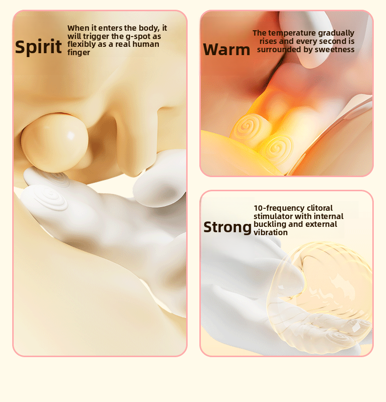 Gold Right-Hand G-Spot Vibrator With Heating Function, Insertable Vibrating Egg For Clitoral Stimulation, Instant_voghion.com