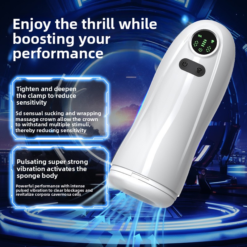 Electric Suction Vibrating Cup With LCD Display For Men, Adult Products Wholesale_voghion.com