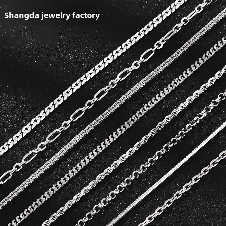 Collier exclusif transfrontalier en argent sterling 925, chaîne cubaine torsadée simple à monter soi-même (sans pendentif), en vente en gros. Fabricant et grossiste._voghion.com