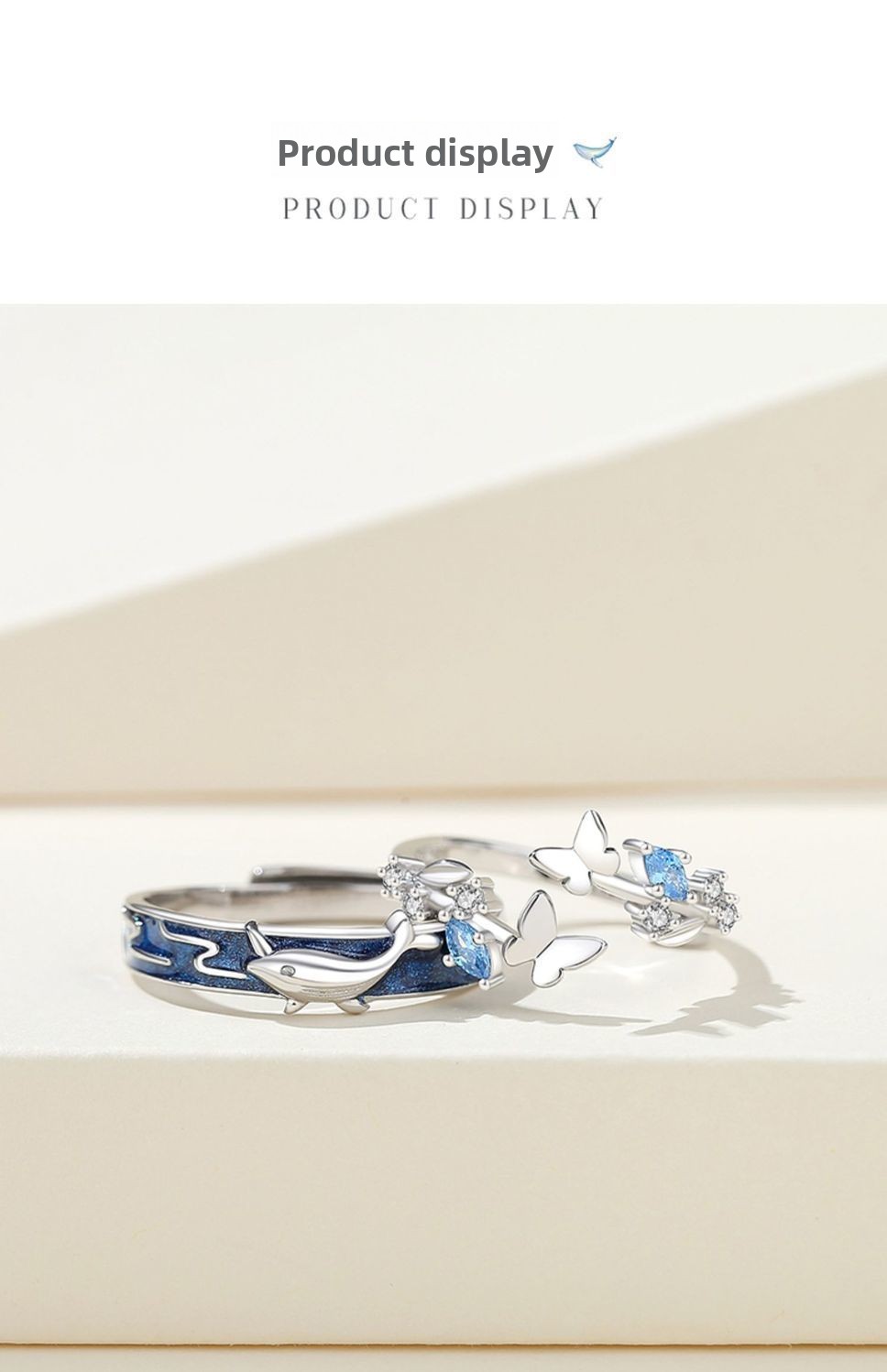 Bagues de couple ouvertes papillon tendance mode et style_voghion.com