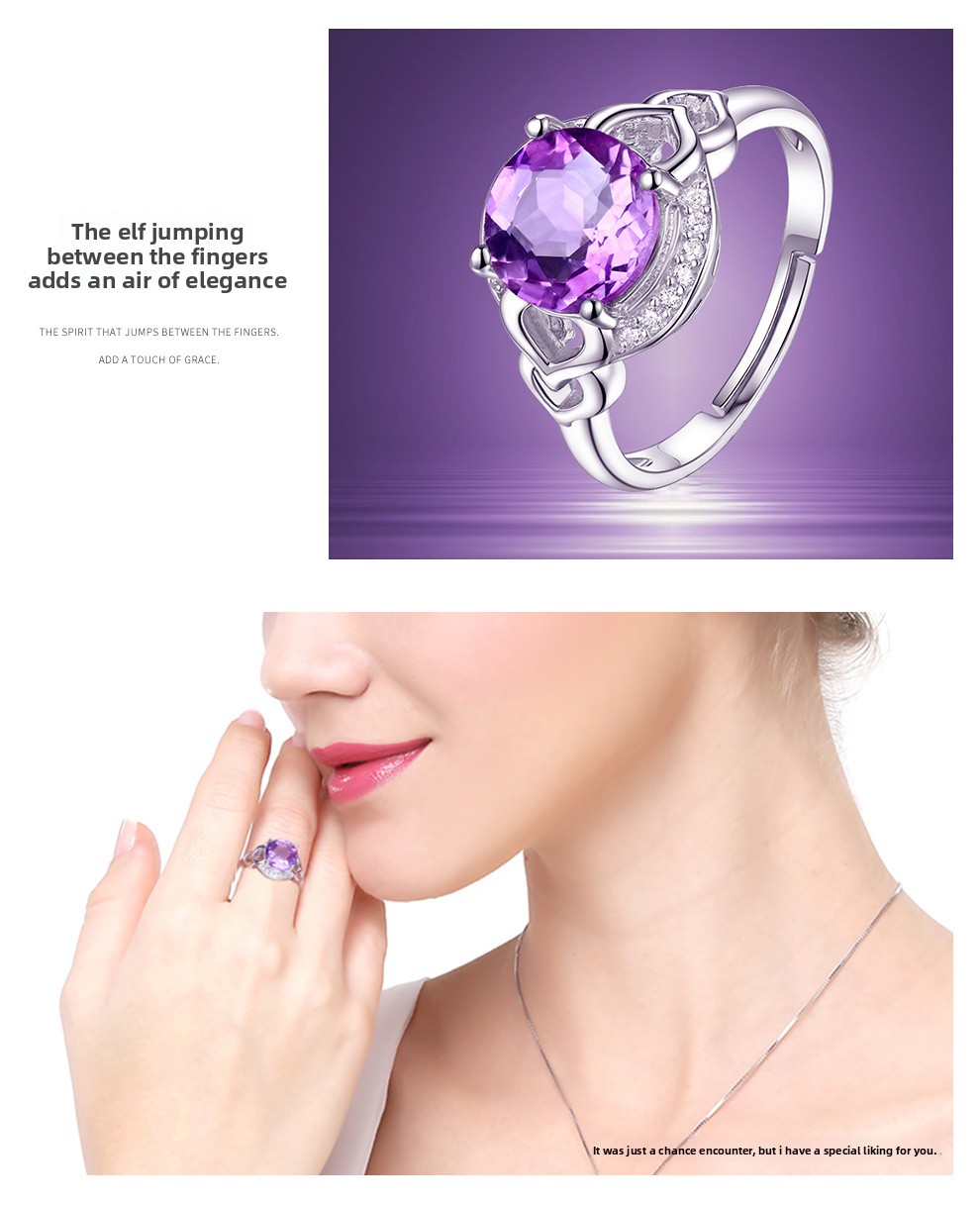 Designer ring voor dames met paarse amethist en zirkonia_voghion.com