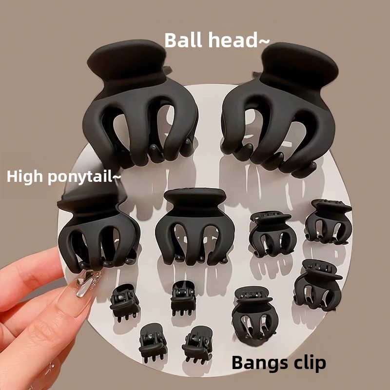 Pinza per capelli nera per coda di cavallo accessorio elegante_voghion.com