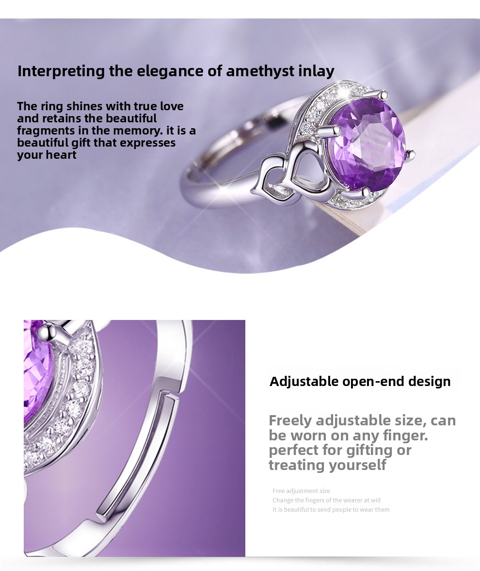 Designer ring voor dames met paarse amethist en zirkonia_voghion.com