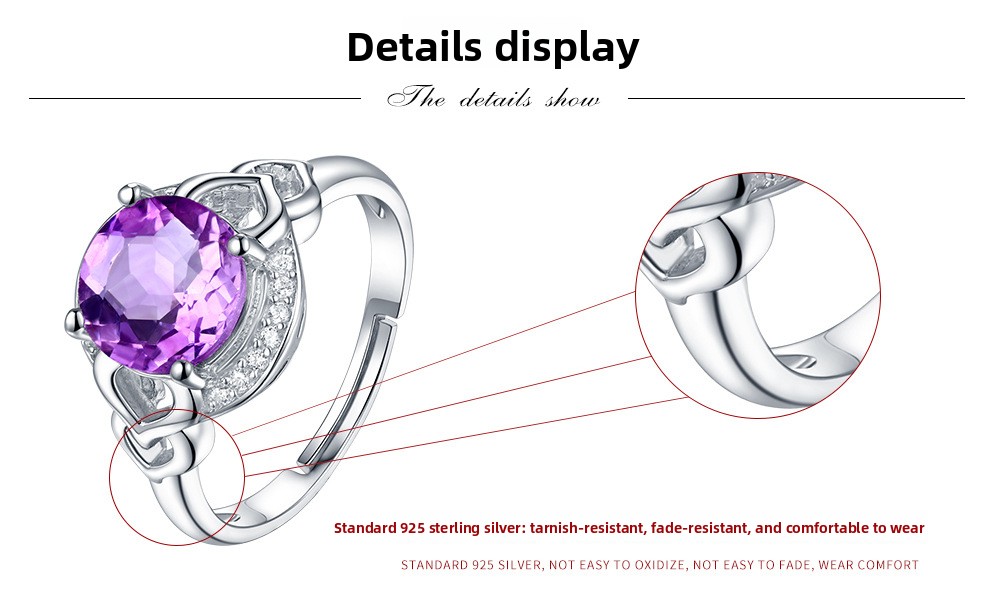 Designer ring voor dames met paarse amethist en zirkonia_voghion.com