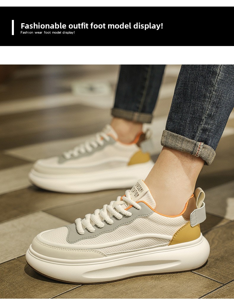 Agan Summer Breathable Mesh Quanzhou Sports High-end Men's Sneakers Casual Height-increasing White Trendy Shoes_vogvips.com