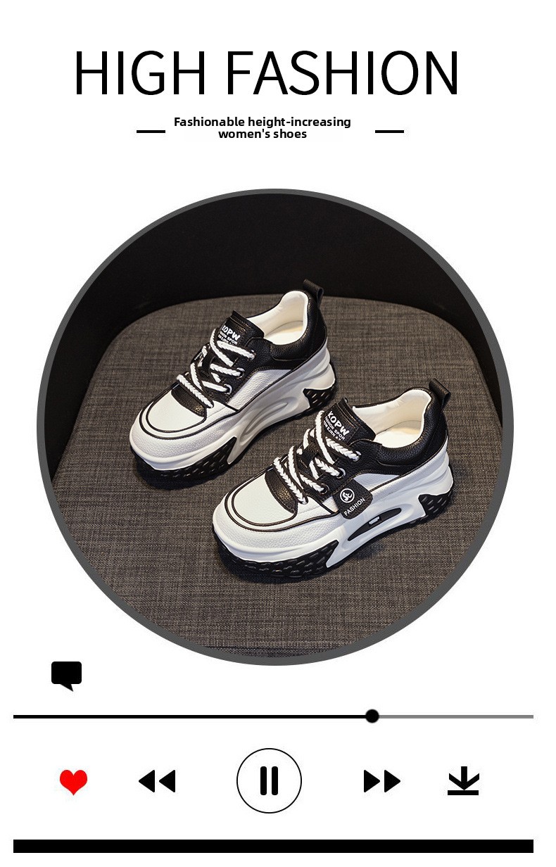Dad Sneakers Internet Celebrity Hot Style Women's Autumn 2025 New Lightweight Thick Sole Hidden Heel Casual Fashion_vogvips.com