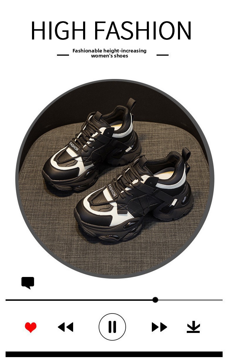 Women's Dad 2026 New Model, Air-cushioned Thick-soled Height-increasing Sports Casual Shoes, Women's Functional Style_vogvips.com