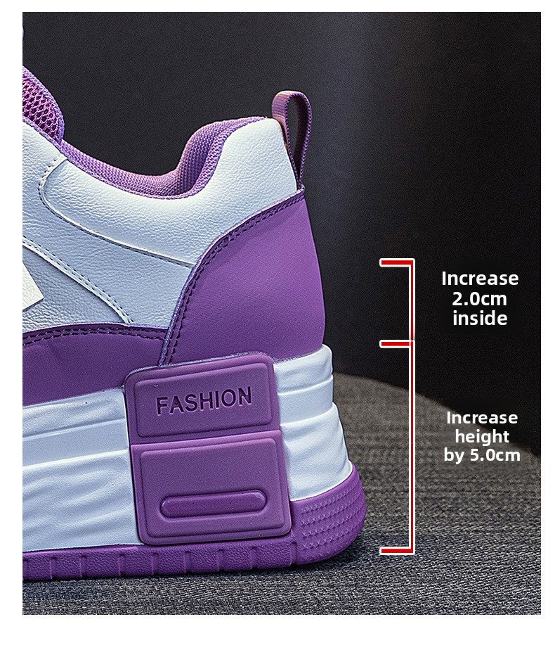 2025 Spring New Style Height-Increasing White Single Shoes Full Leather Thick Sole Casual Fashion Versatile Women's_vogvips.com