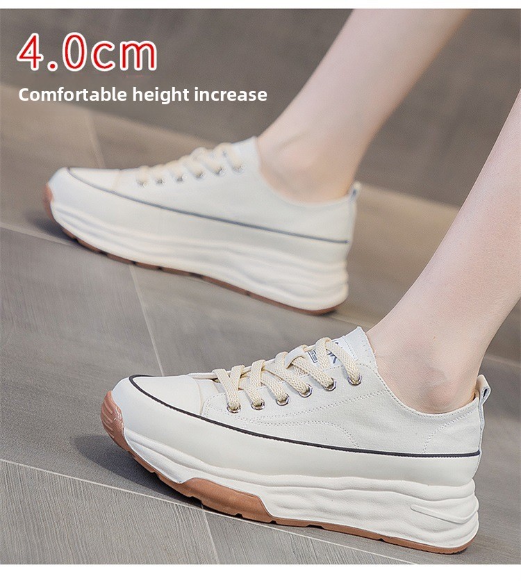 2025 New Fashion Versatile Thick-Soled Canvas For Women, Retro Niche Ins Casual Sports White Shoes_vogvips.com