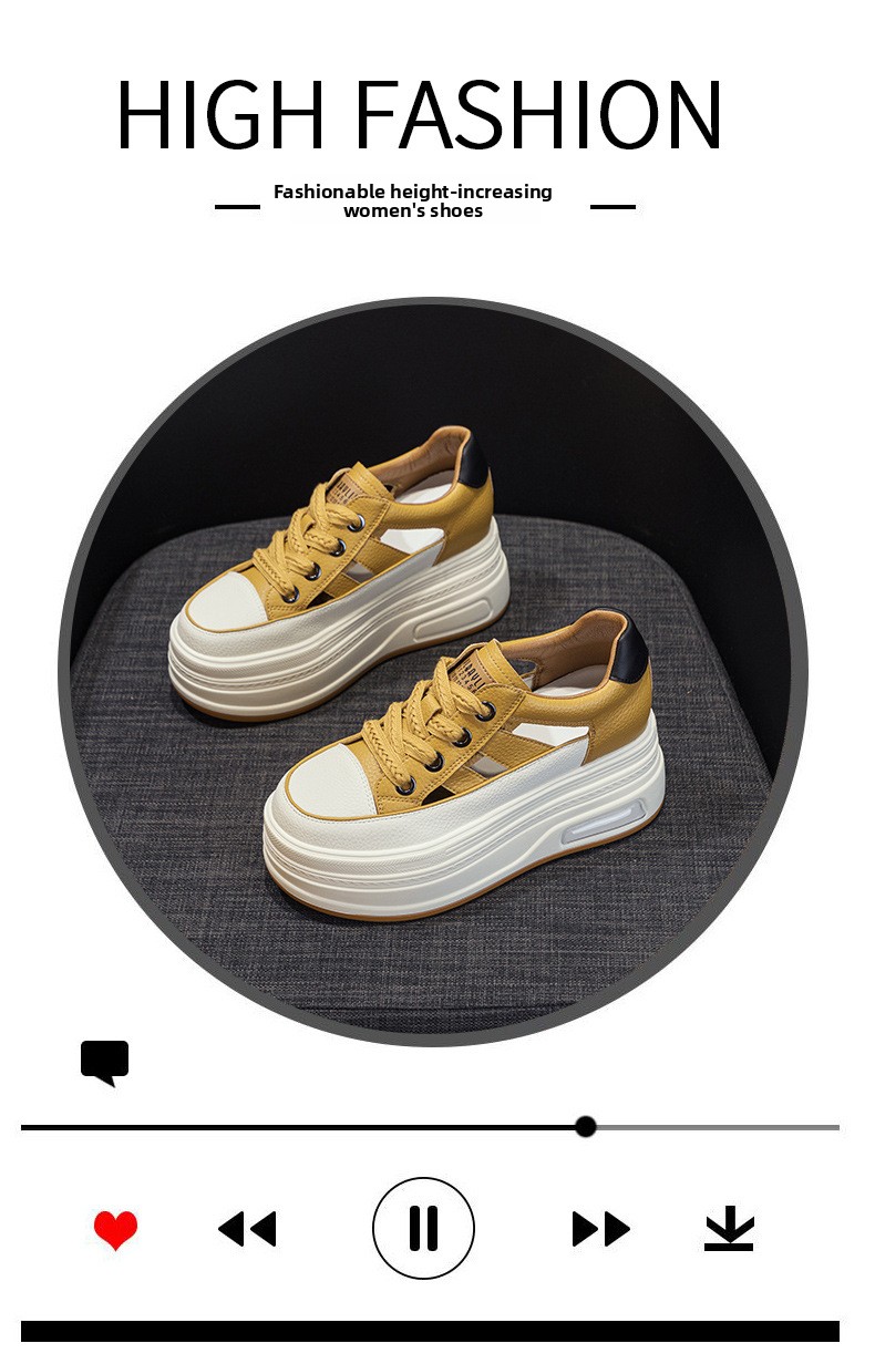 Women's For Petite Women, 2026 Summer New Style, Thick-soled Wedge Platform With Internal Height Increase, Casual Trendy_vogvips.com