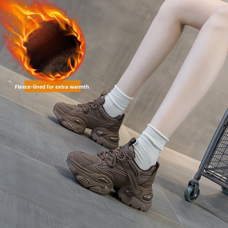 Women's Air-cushioned Dad 2026 Autumn New Model, Thick-soled Height-increasing Sports Casual Shoes, Women's Functional_vogvips.com