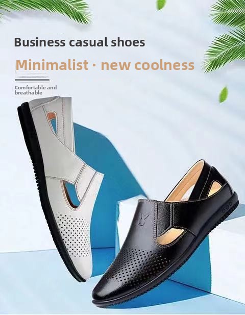Men's Summer Breathable Deodorant Thin Outdoor Hollow Casual Sports Slip-On Mesh Shoes_vogvips.com