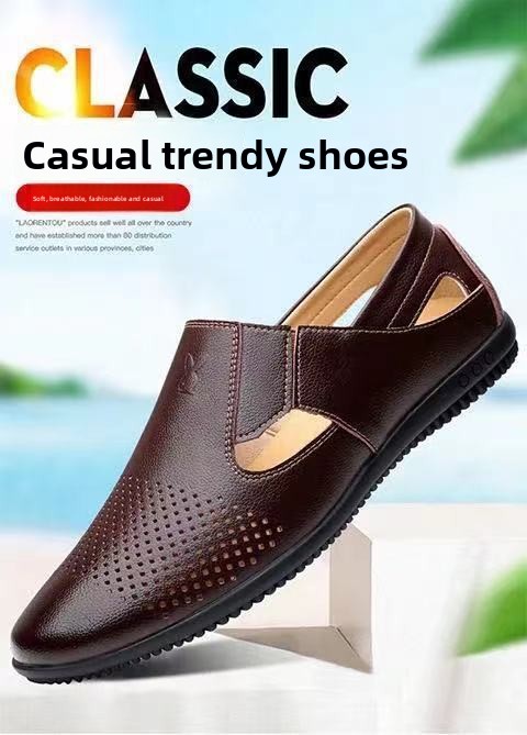 Men's Summer Breathable Deodorant Thin Outdoor Hollow Casual Sports Slip-On Mesh Shoes_vogvips.com
