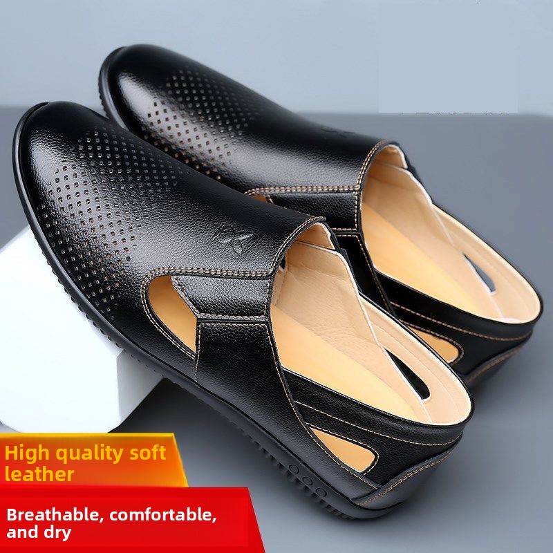 Men's Summer Breathable Deodorant Thin Outdoor Hollow Casual Sports Slip-On Mesh Shoes_vogvips.com