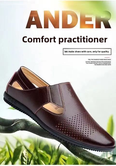 Men's Summer Breathable Deodorant Thin Outdoor Hollow Casual Sports Slip-On Mesh Shoes_vogvips.com