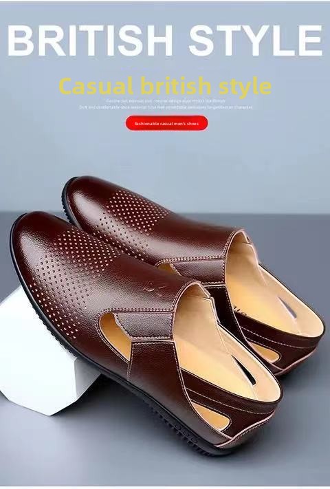 Men's Summer Breathable Deodorant Thin Outdoor Hollow Casual Sports Slip-On Mesh Shoes_vogvips.com
