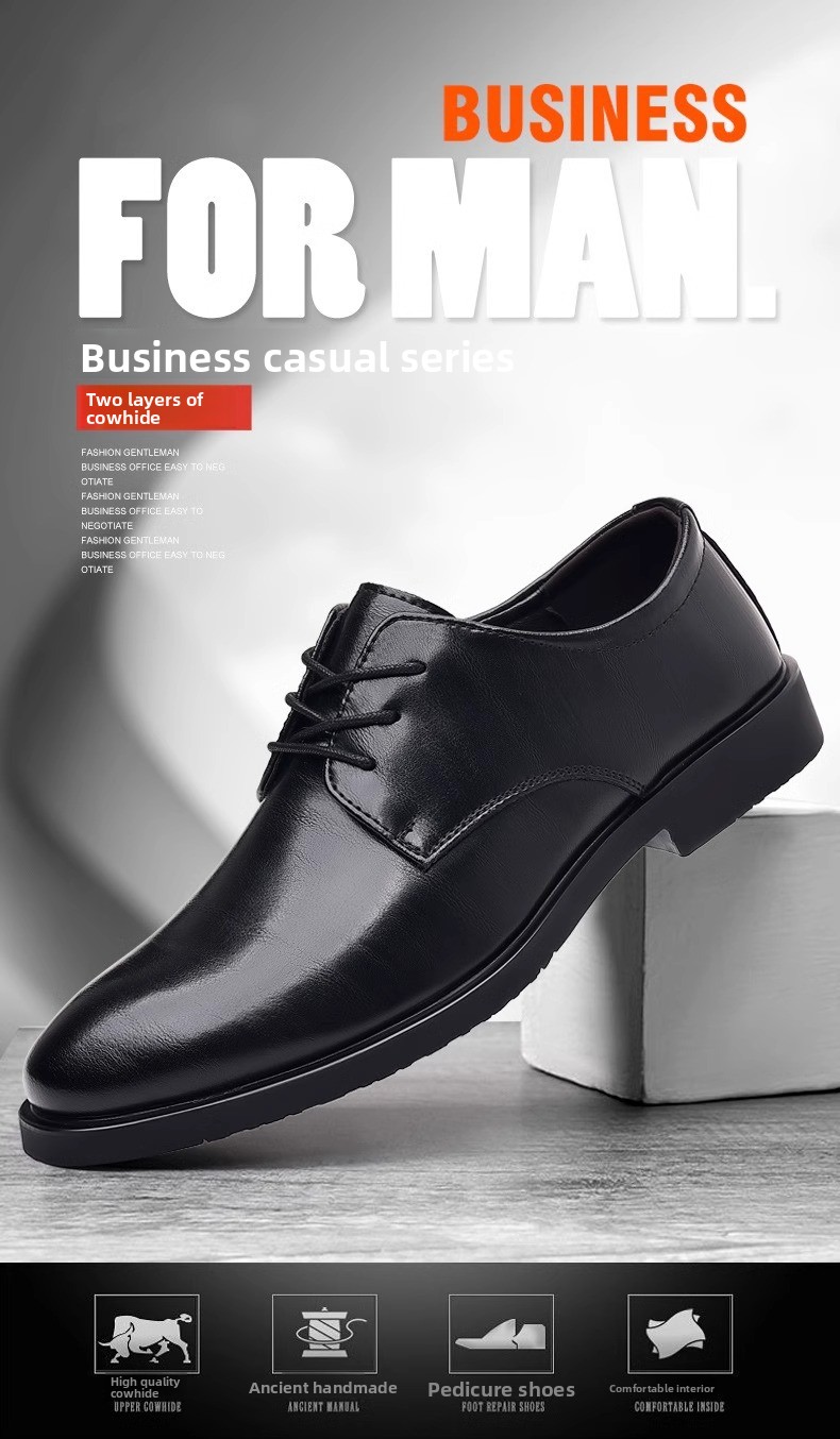 High-end Leather Business Formal 2024 New Summer Breathable Height-increasing British Style Men's Wedding Groom Shoes_vogvips.com