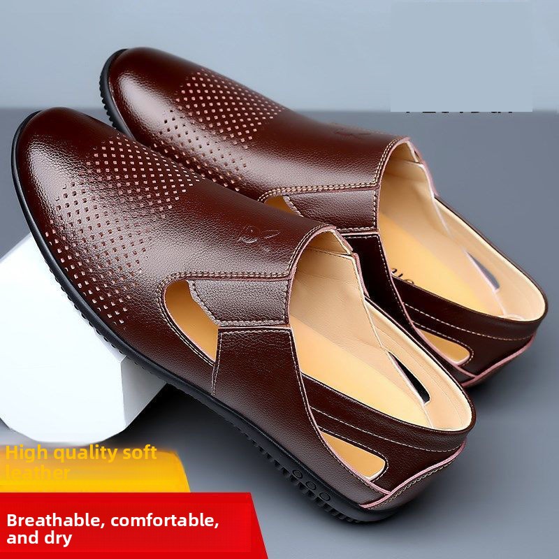 Men's Summer Breathable Deodorant Thin Outdoor Hollow Casual Sports Slip-On Mesh Shoes_vogvips.com