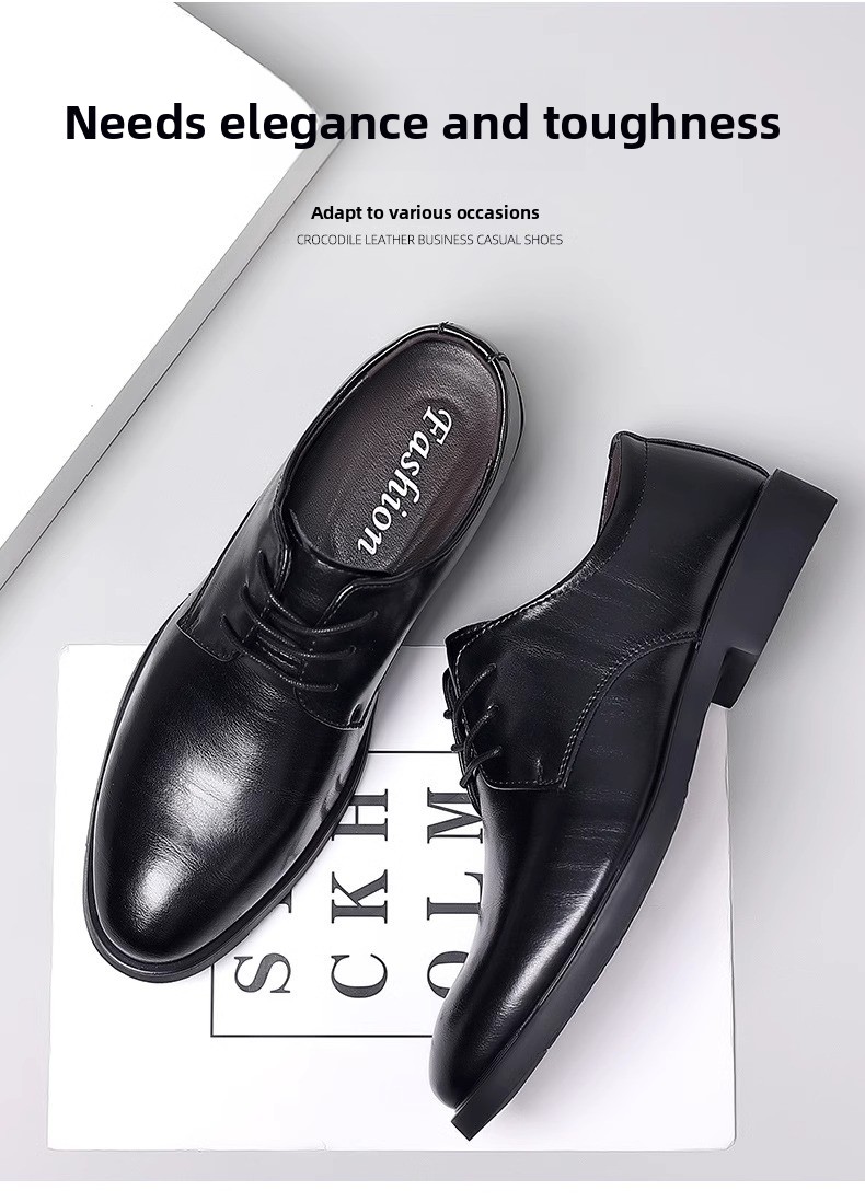 High-end Leather Business Formal 2024 New Summer Breathable Height-increasing British Style Men's Wedding Groom Shoes_vogvips.com