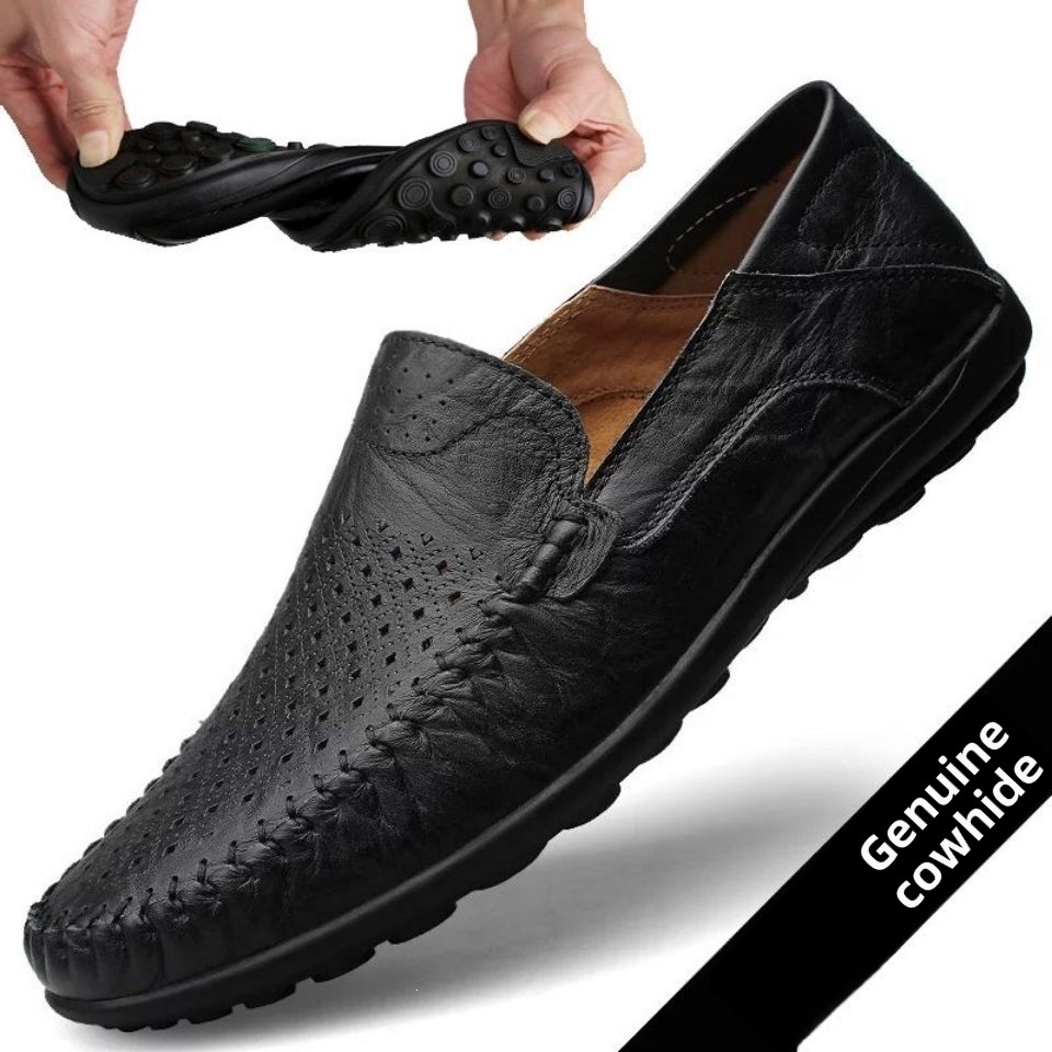 Loafers 2026 New Summer Business Men's Leather Korean Style Trendy Soft Sole Casual Shoes Fashionable_vogvips.com