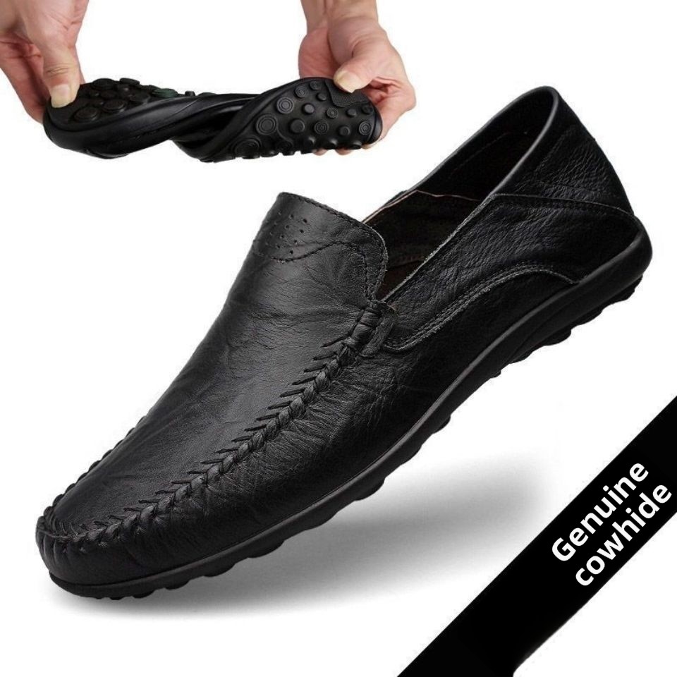 Loafers 2026 New Summer Business Men's Leather Korean Style Trendy Soft Sole Casual Shoes Fashionable_vogvips.com
