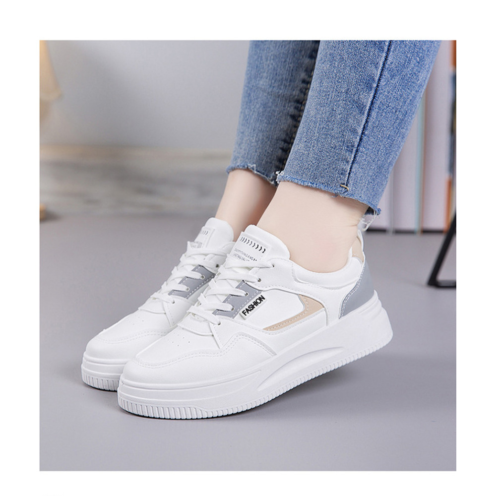 Women's White Sneakers 2026 New Spring Women's Shoes, Thick-soled Versatile Sports Casual Sneakers, Trendy Ins Style_vogvips.com