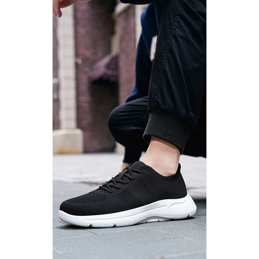 Summer Cross-border Men's Large Size Casual Sports Versatile Flat Shoes, Lightweight Breathable Fly-knit Trendy Shoes_vogvips.com