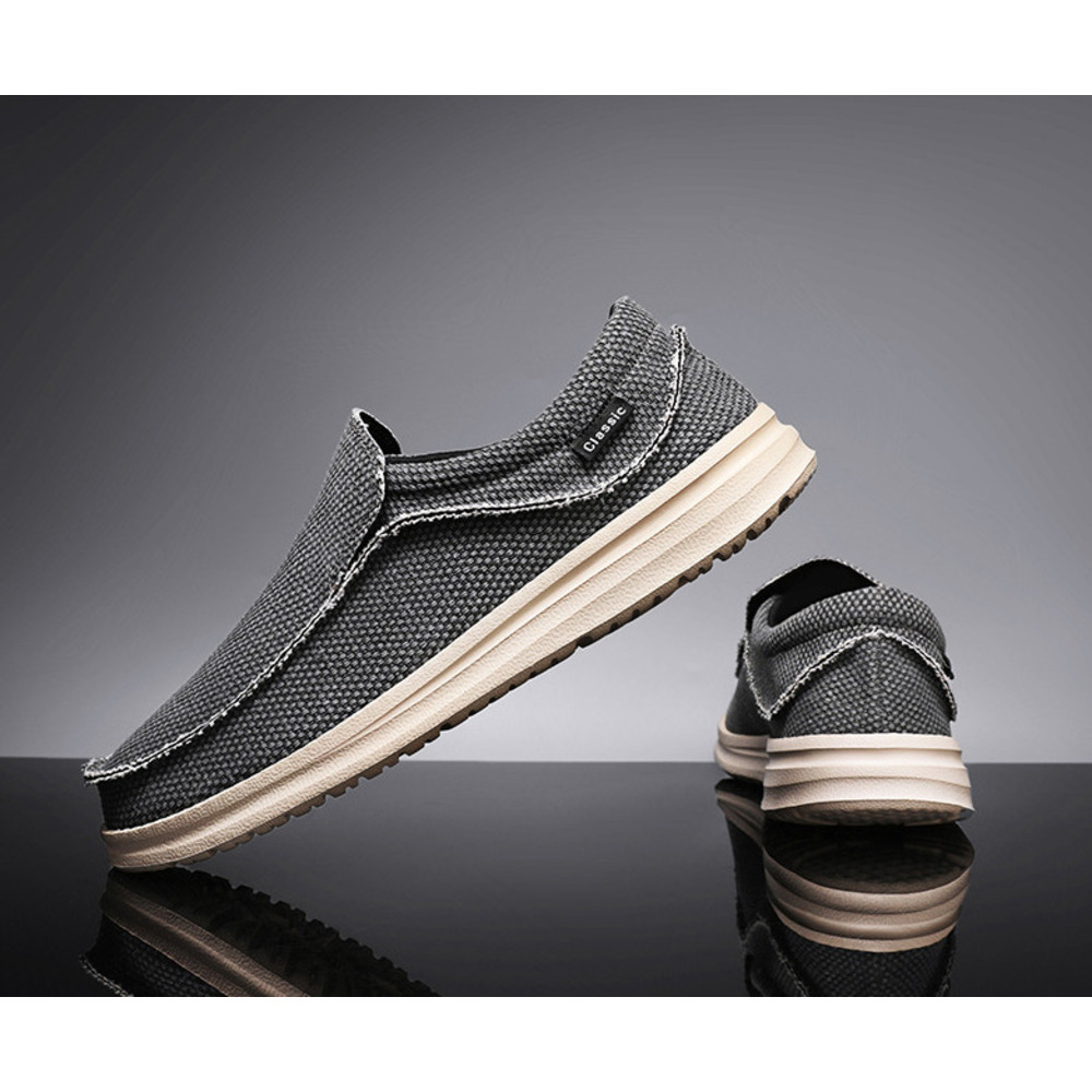 New Men's Loafers Cross-border , Casual For Men, Flat Canvas Shoes, Ultra-lightweight, Large Size Slip-on Shoes_vogvips.com