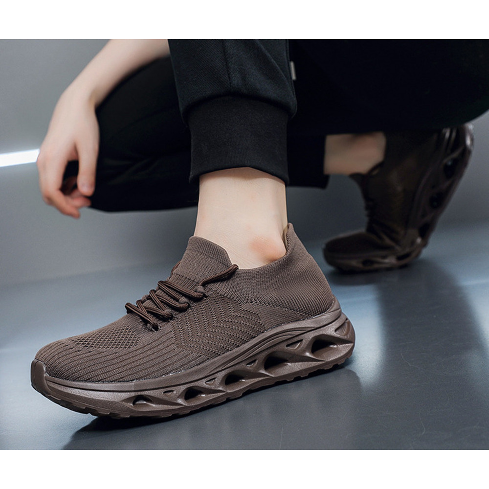 Popular Cross-border Plus-size Men's New Mesh Breathable Walking Shoes, Lightweight Height-increasing Thick-soled_vogvips.com