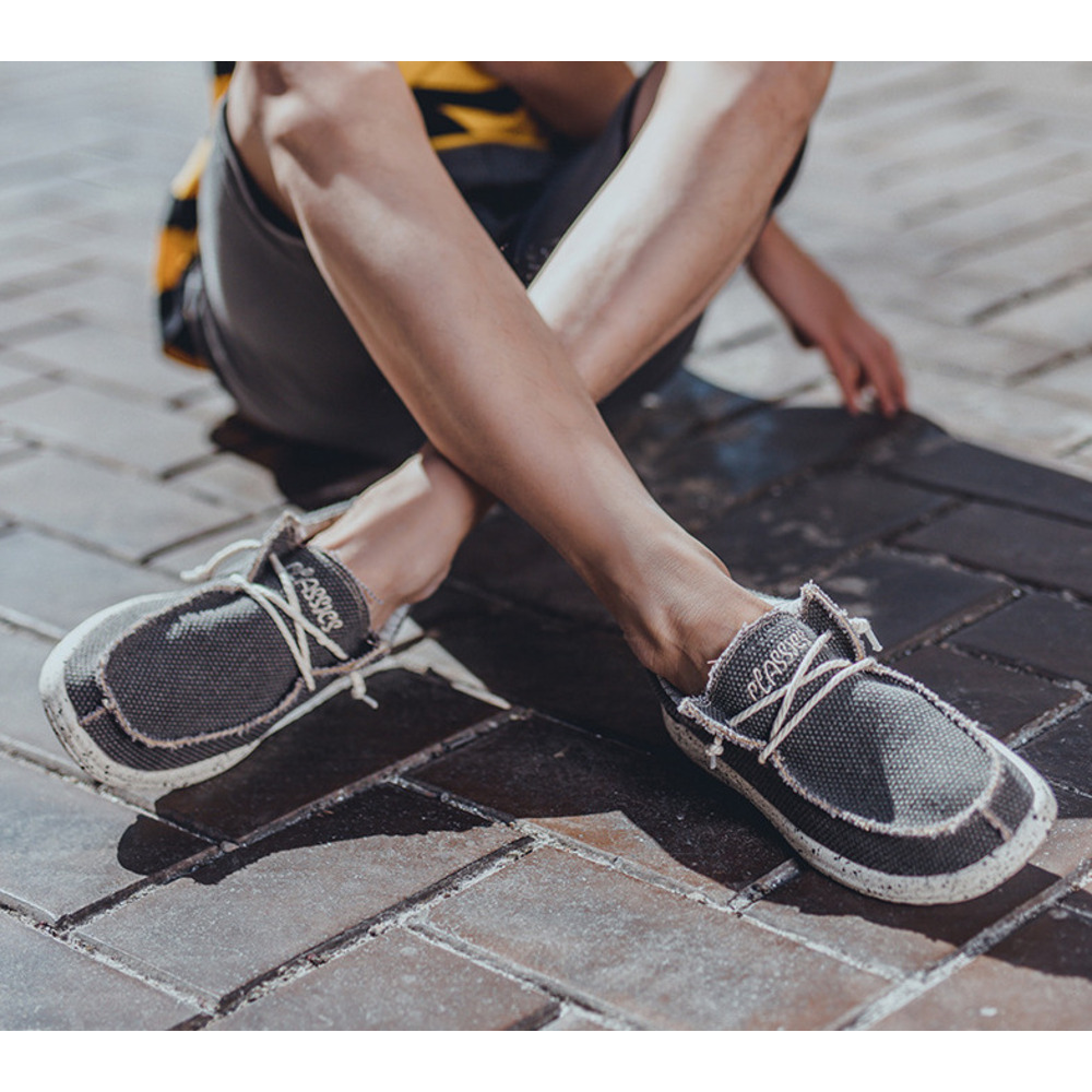 Cross-Border Dude Same Style Canvas Casual Large Size Men's Loafers European Station Cloth Driving Shoes In Stock_vogvips.com