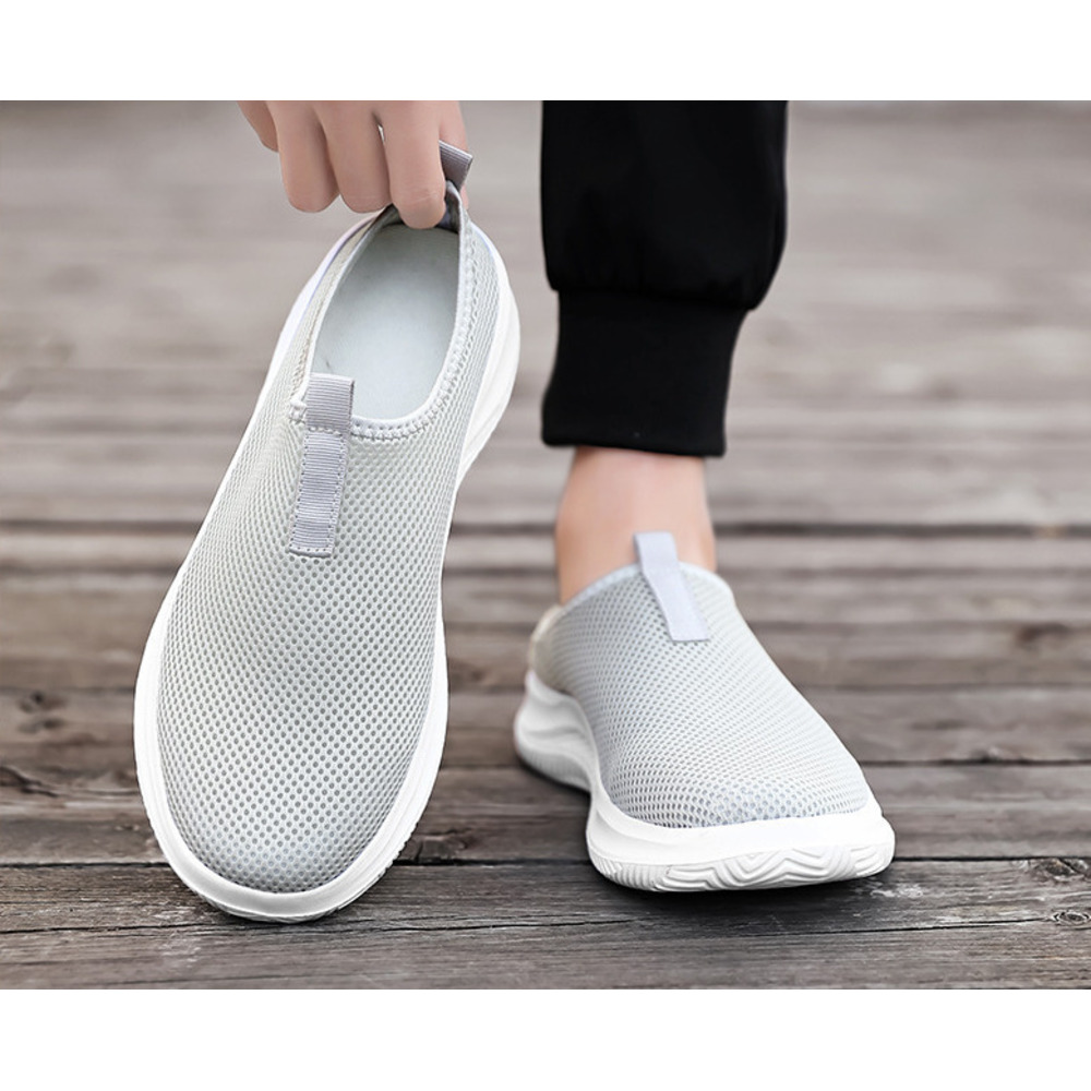 Summer New Breathable Sports Mesh Men's Large Size Outdoor Lightweight Running Shoes, Youth Slip-on Casual Shoes_vogvips.com