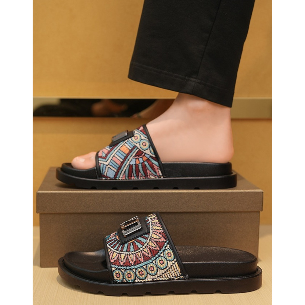 2026 New Couple's Canvas Retro Men's And Women's Sandals, Popular Among Students, Trendy Beach Slippers For Cross-Border_vogvips.com