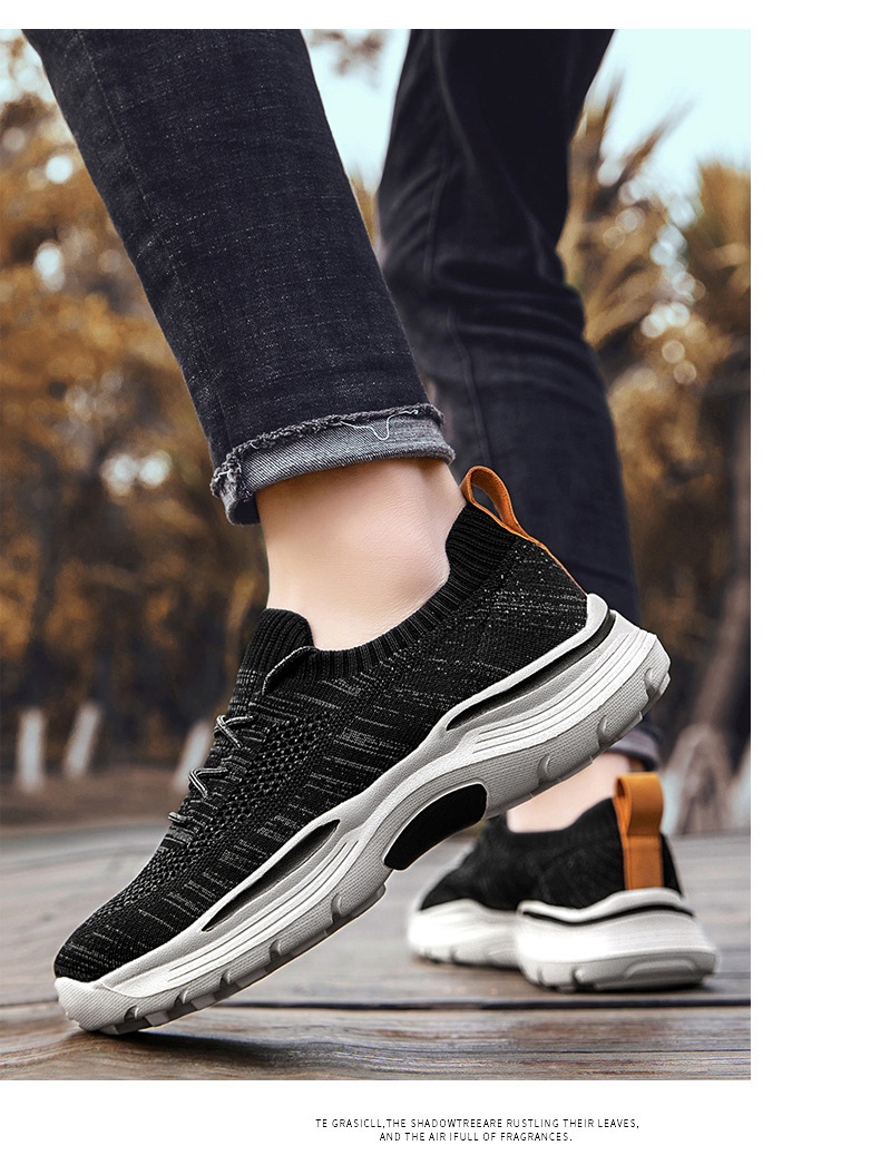 S-brand Similar Fly-knit Sneakers, Spring/summer Thick-soled Breathable Men's Walking Slip-on Shoes, In-stock Wholesale,_vogvips.com