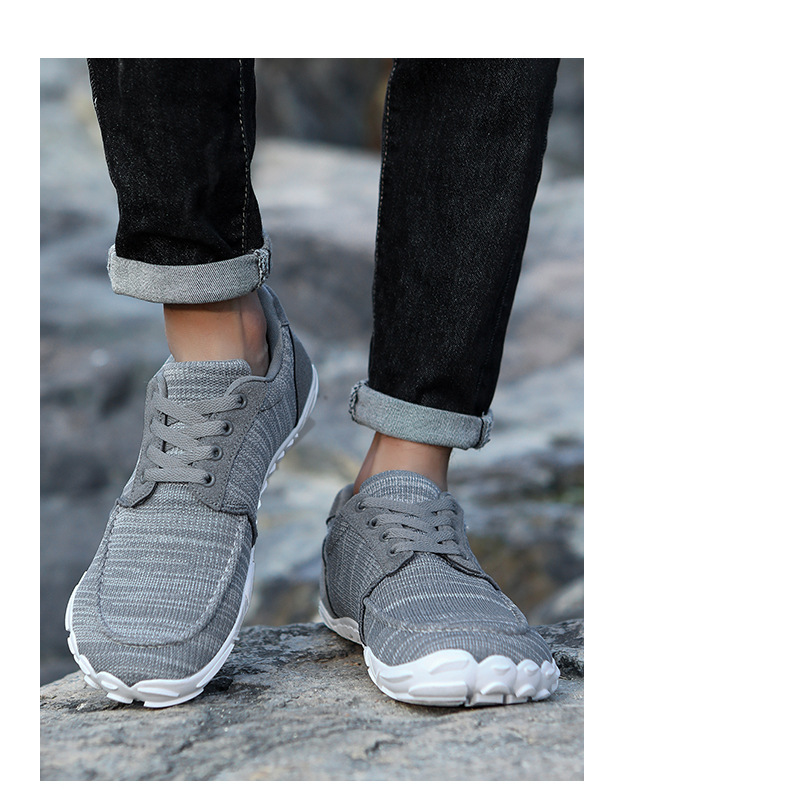 New Cross-border European American Lace-up Casual Men's Shoes, Trendy Large-size Breathable Fly-knit Loafers, Hiking_vogvips.com