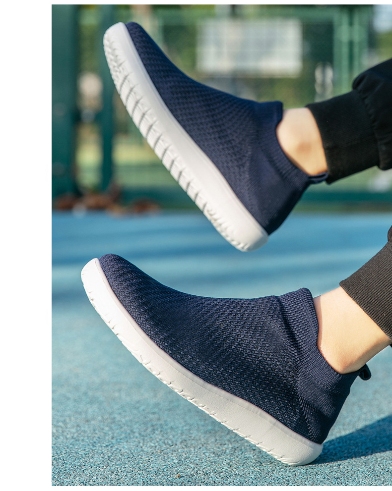 Cross-border Wide-toe Sock Barefoot Large Size M's Walking Shoes, Foreign Trade Lightweight Slip-on Casual Shoes For_vogvips.com