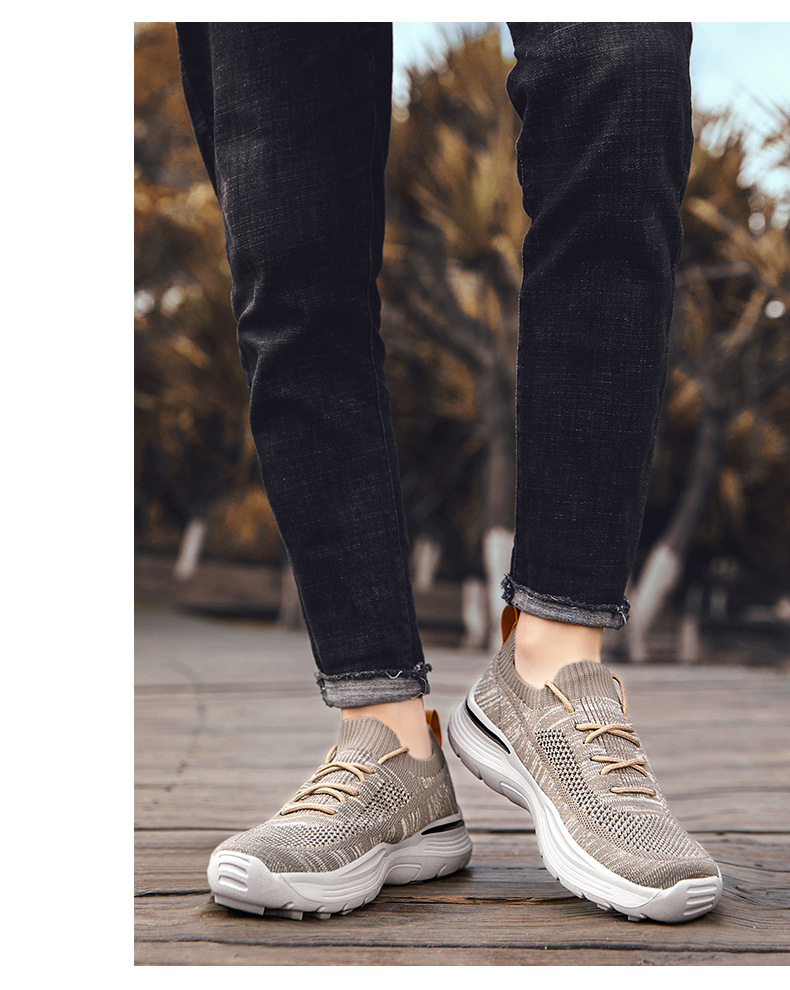 S-brand Similar Fly-knit Sneakers, Spring/summer Thick-soled Breathable Men's Walking Slip-on Shoes, In-stock Wholesale,_vogvips.com