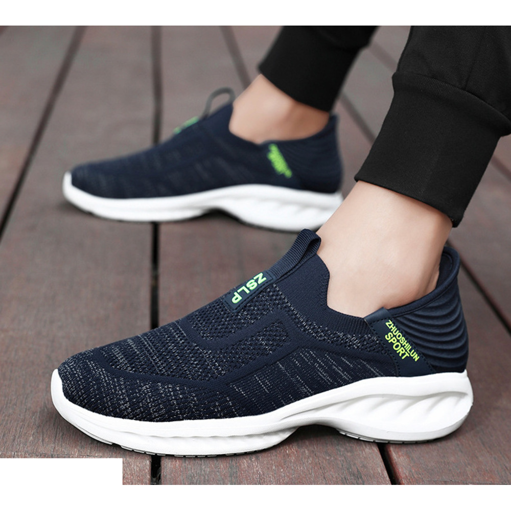 Cross-border Bestseller Lightweight Slip-on Walking Single Sports Shoes, Breathable Mesh Loafers For Middle-aged And_vogvips.com