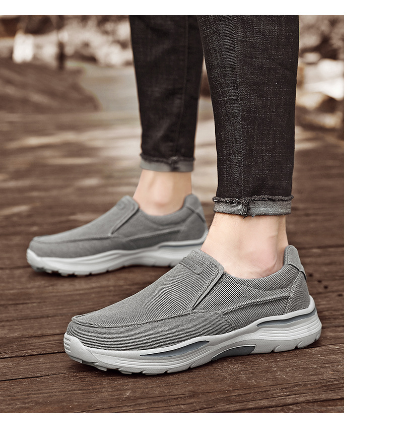 Plus-size Cross-border Men's Canvas Slip-on Loafers, Lightweight Casual For Foreign Trade, Wholesale Comfortable Shoes_vogvips.com
