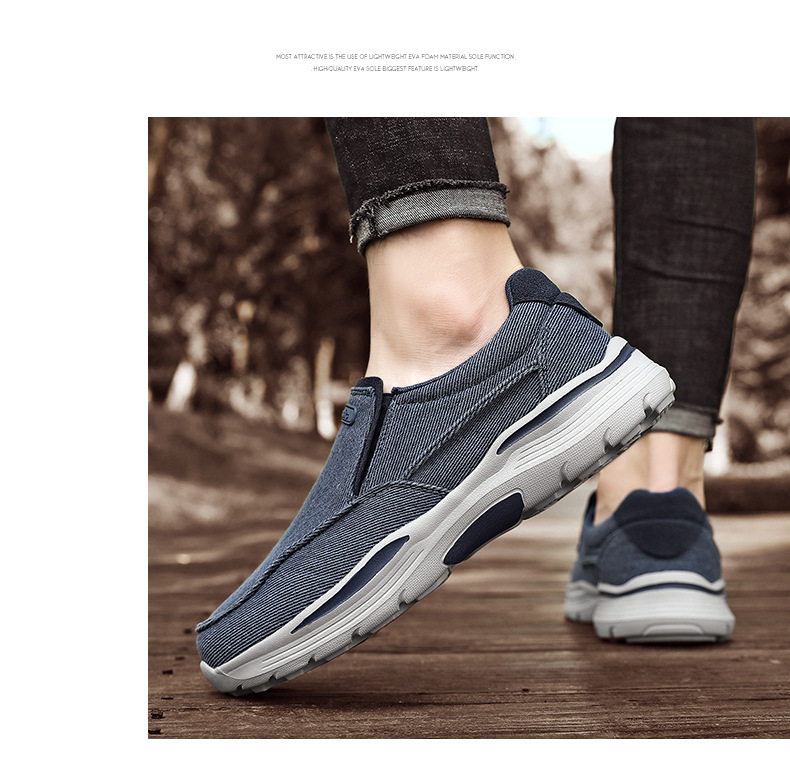 Plus-size Cross-border Men's Canvas Slip-on Loafers, Lightweight Casual For Foreign Trade, Wholesale Comfortable Shoes_vogvips.com