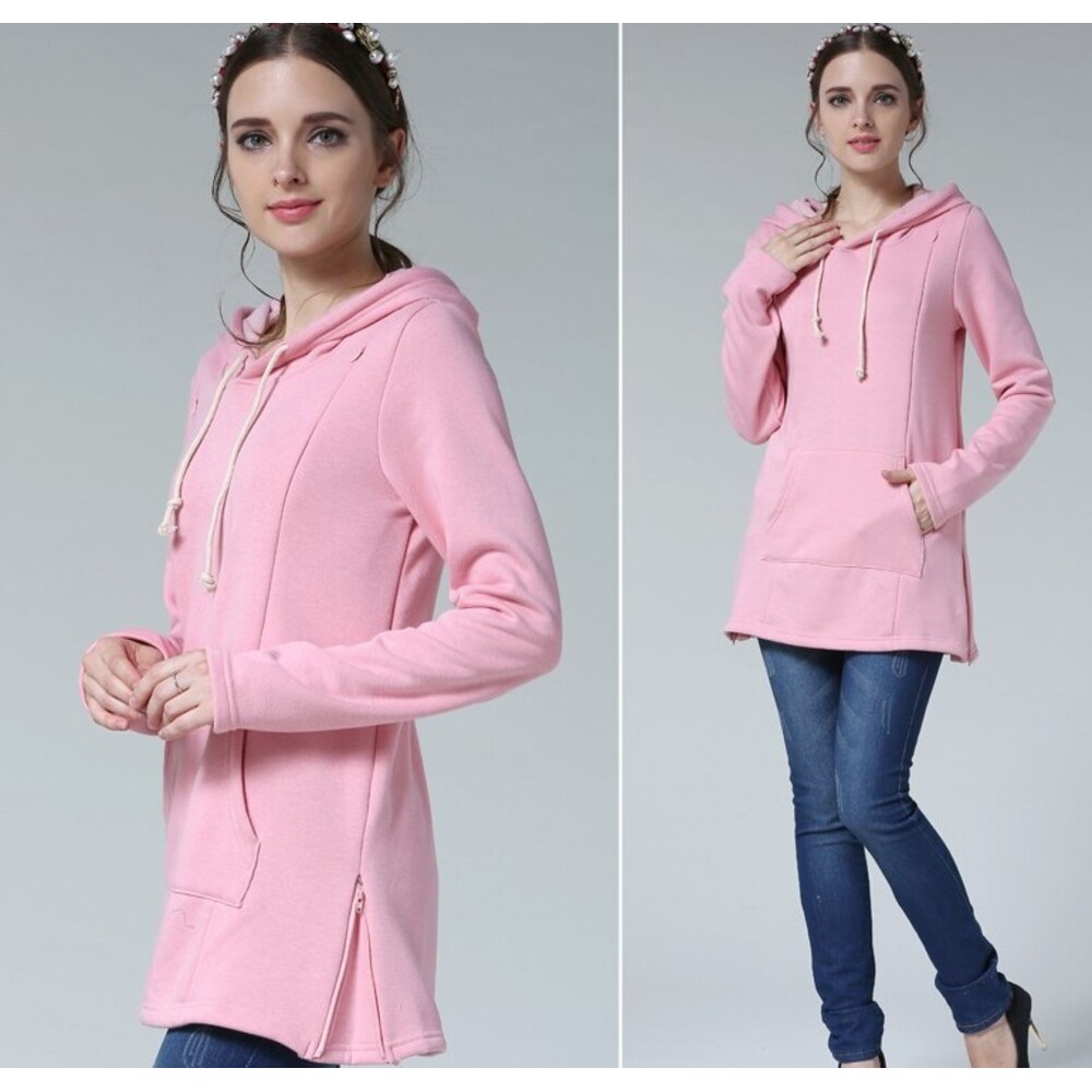 Umstands-sweatshirt Mit Fleecefutter Für Damen Stillen Winter_voghion.com